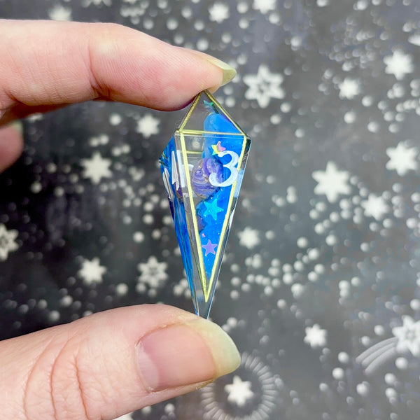 "Dreamy Planets" - Elongated 7 Piece Show Off Set - Logo d20