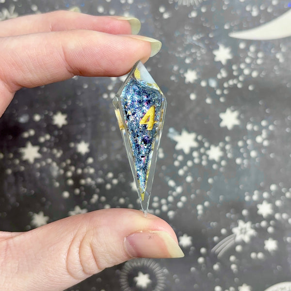 "Dark Crystals" - Elongated 7 Piece Show Off Set - Logo d20