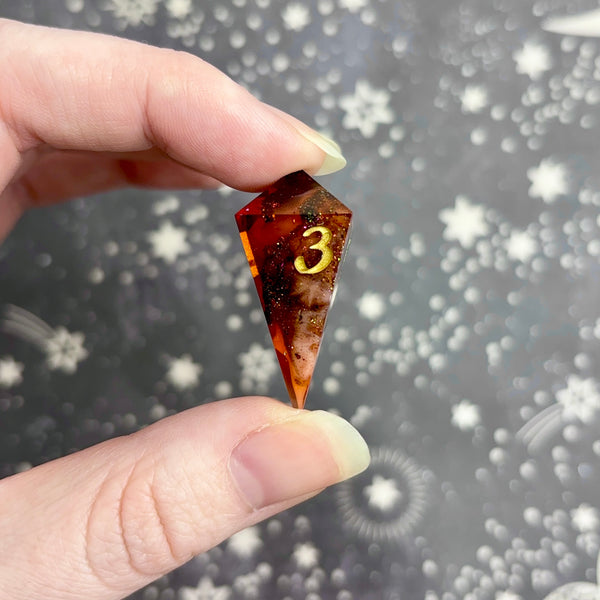 "Ash and Cinders" - 7 Piece Show Off Set - Logo d20