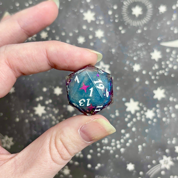 "Cosmic Geodes" - 7 Piece Show Off Set - Logo d20