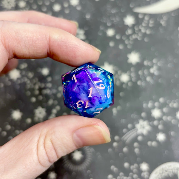 "Cosmic Light" - 7 Piece Show Off Set - Logo d20