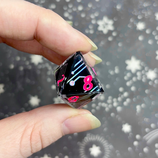 "Circuit Board" - 7 Piece Show Off Set - Numeric d20