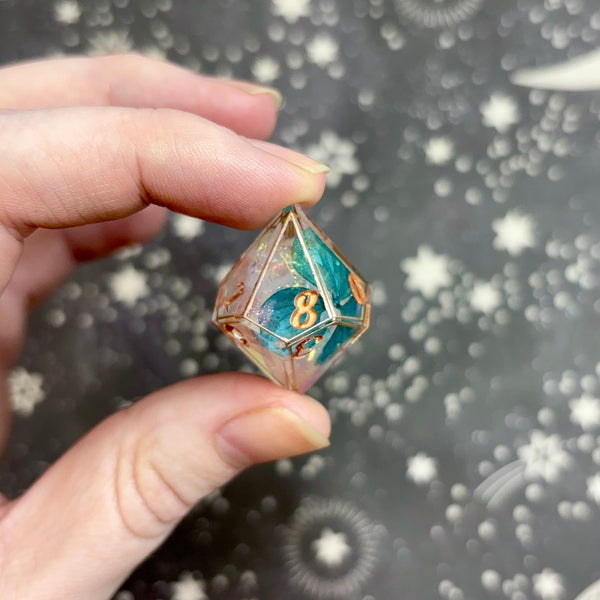 "Fey Bloom" - 7 Piece Show Off Set - Logo d20