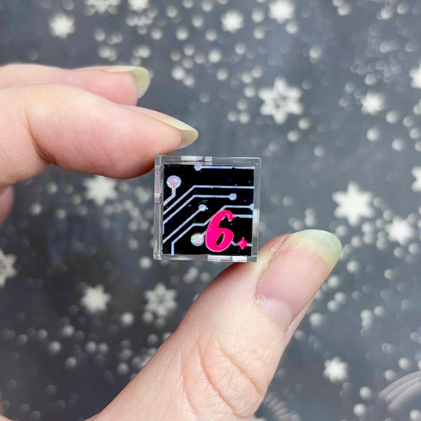 "Circuit Board" - 7 Piece Show Off Set - Numeric d20