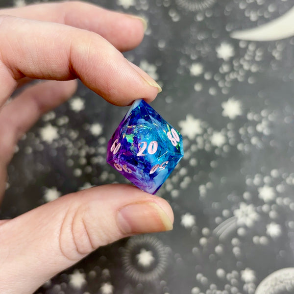 "Cosmic Light" - 7 Piece Show Off Set - Logo d20